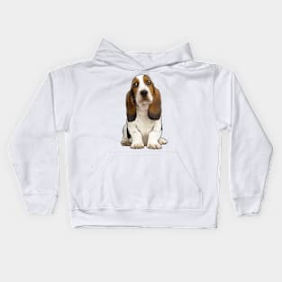 Basset Hound Dog Kids Hoodie